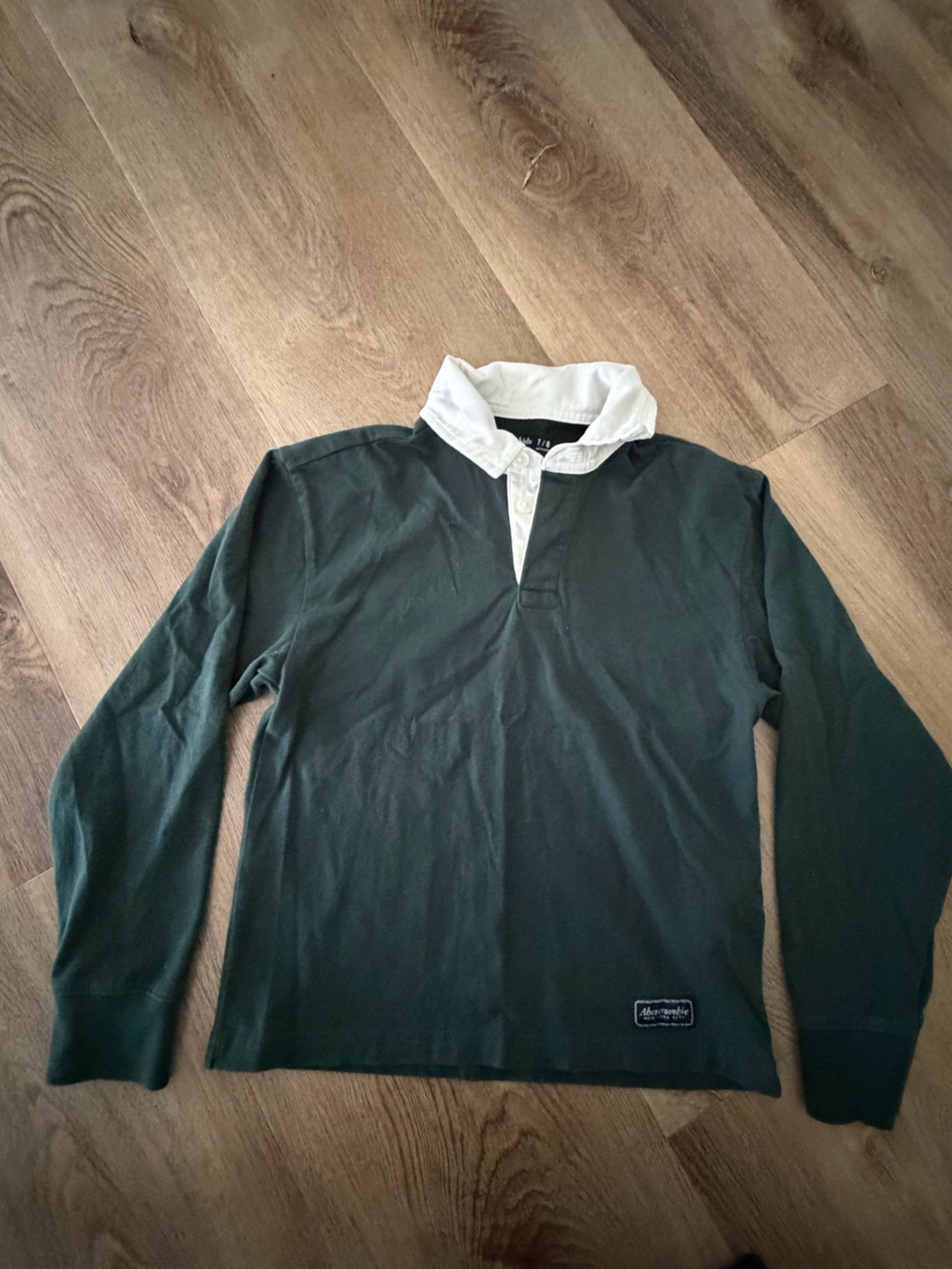 abercrombie kids Green Polo with White Collar